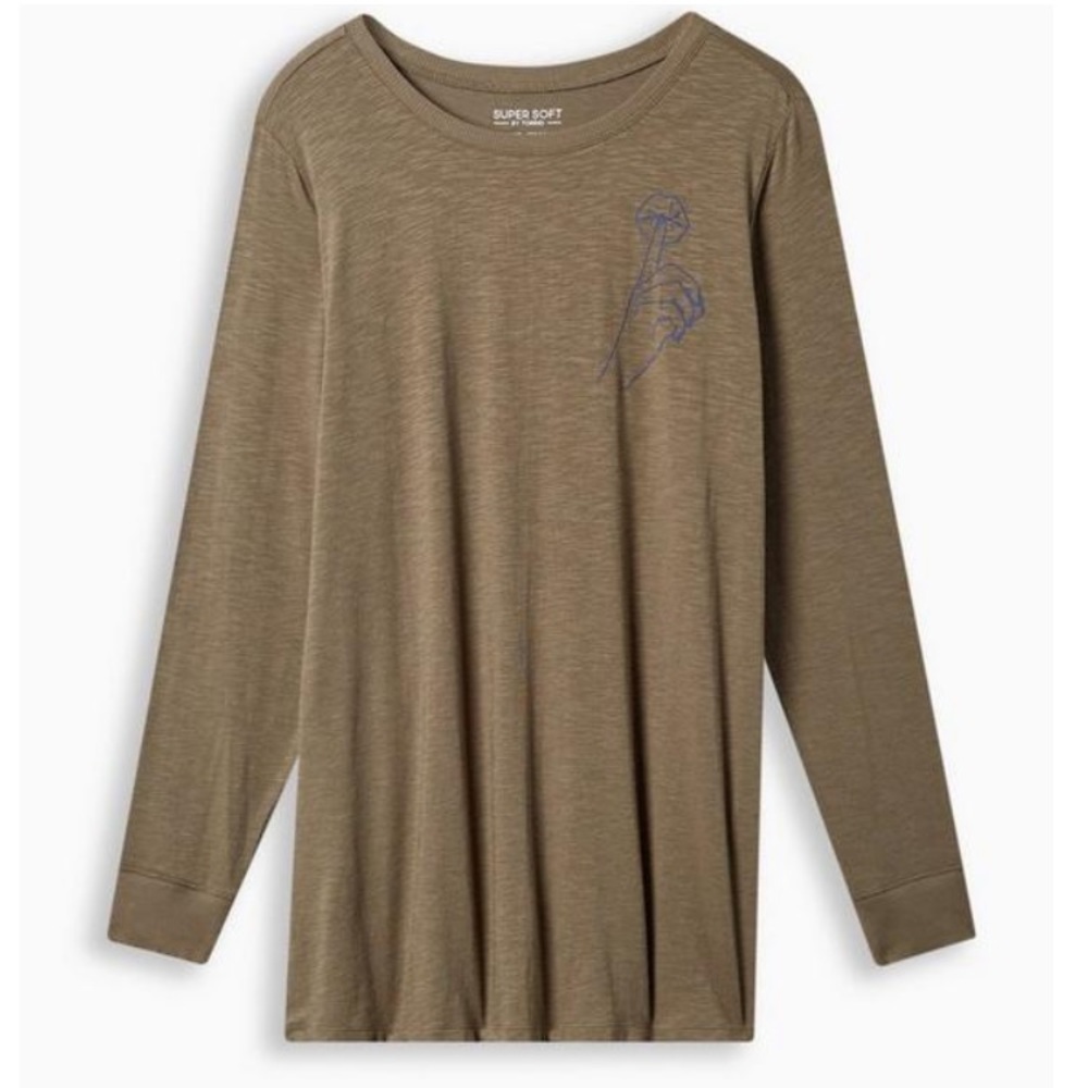 🧡 3/20 Sale: TORRID Size 18-20 Olive I'm Secretly Plotting Crew Neck NWT